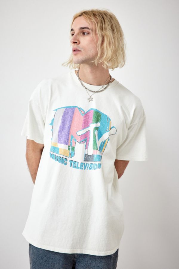 Slide View: 2: Archive At UO White MTV Logo T-Shirt