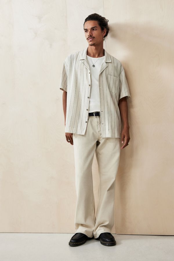 Slide View: 3: Archive At UO Stripe Elliot Linen Shirt