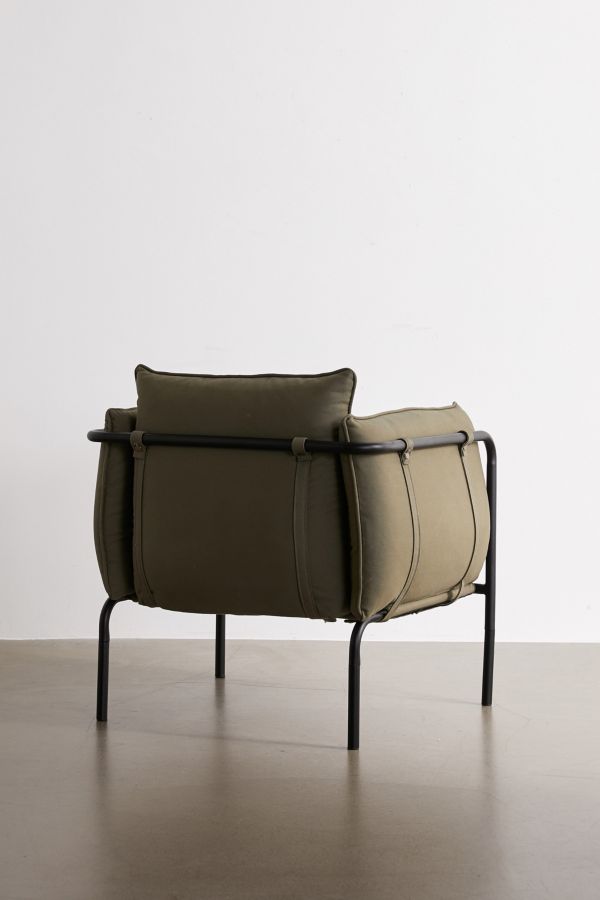 Slide View: 4: Howell Green Canvas Arm Chair