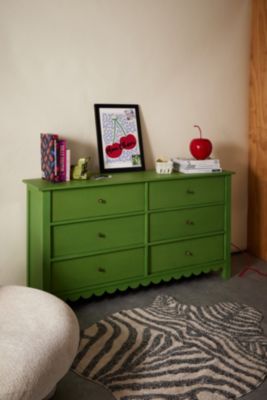 Green Primrose 6-Drawer Dresser