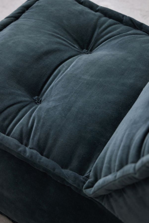 Slide View: 6: Reema Charcoal Velvet Floor Cushion 