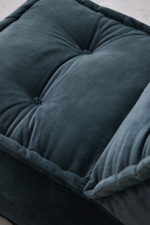 Slide View: 7: Reema Charcoal Velvet Floor Cushion 