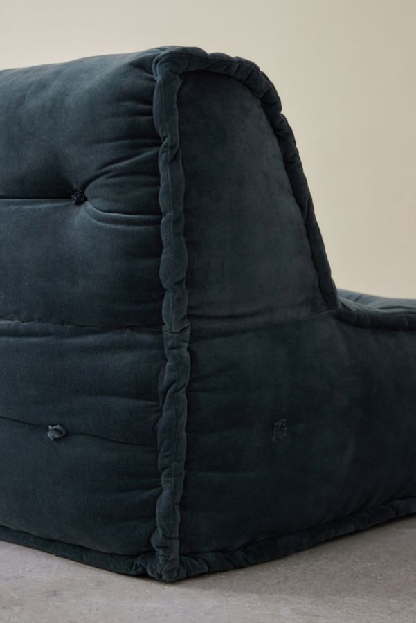 Slide View: 8: Reema Charcoal Velvet Floor Cushion 