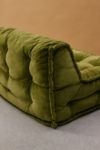 Thumbnail View 4: Reema Dark Green Velvet Two-Seater Floor Cushion