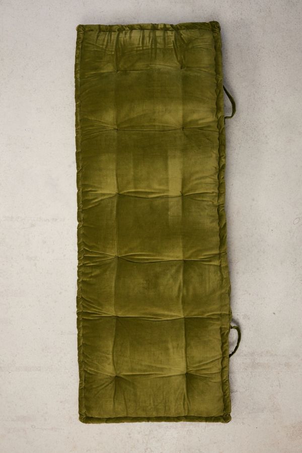 Slide View: 3: Rohini Dark Green Velvet Daybed Cushion