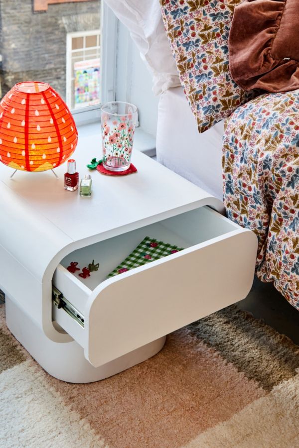 Slide View: 2: Huron White Bedside Table 