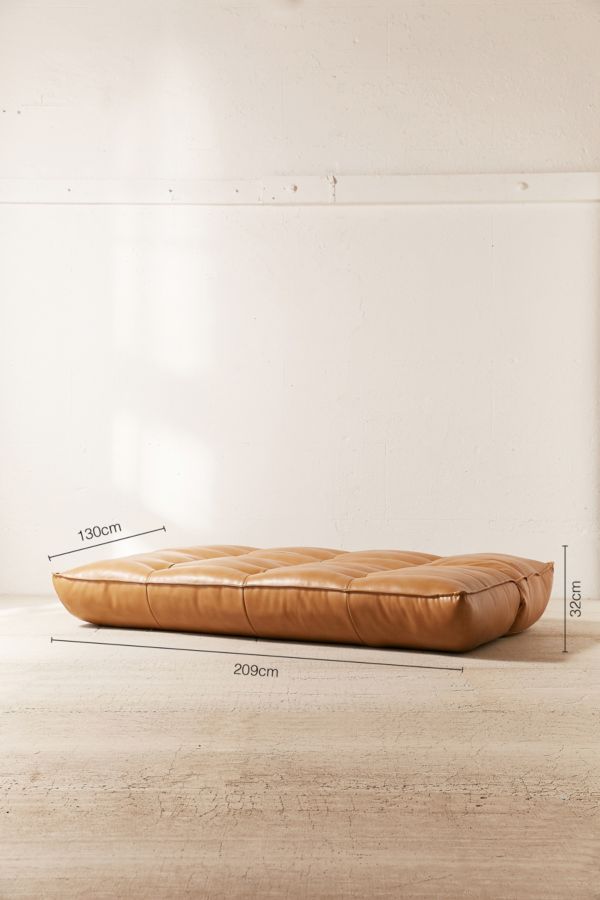 Slide View: 2: Greta Faux Leather XL Sofa Bed