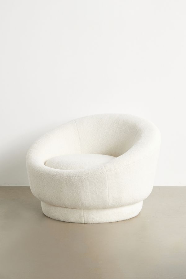 Slide View: 3: Helios Cream Swivel Chair