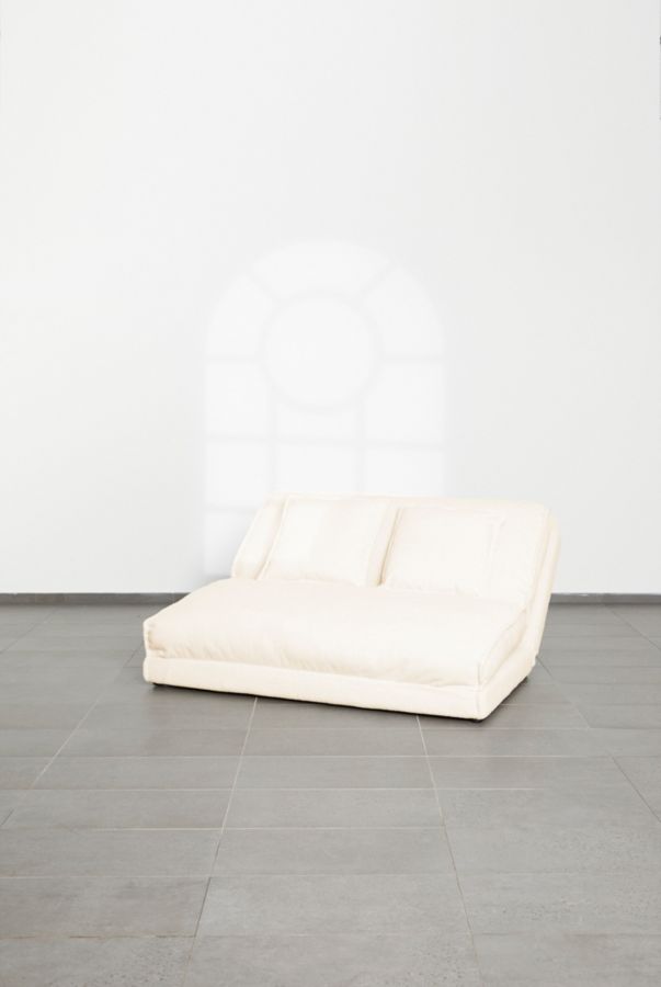 Slide View: 6: Keoni Cream Two-Seater Boucle Sofa Bed