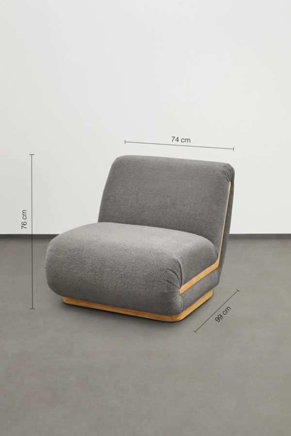 Slide View: 3: Jackson Grey Lounge Chair 