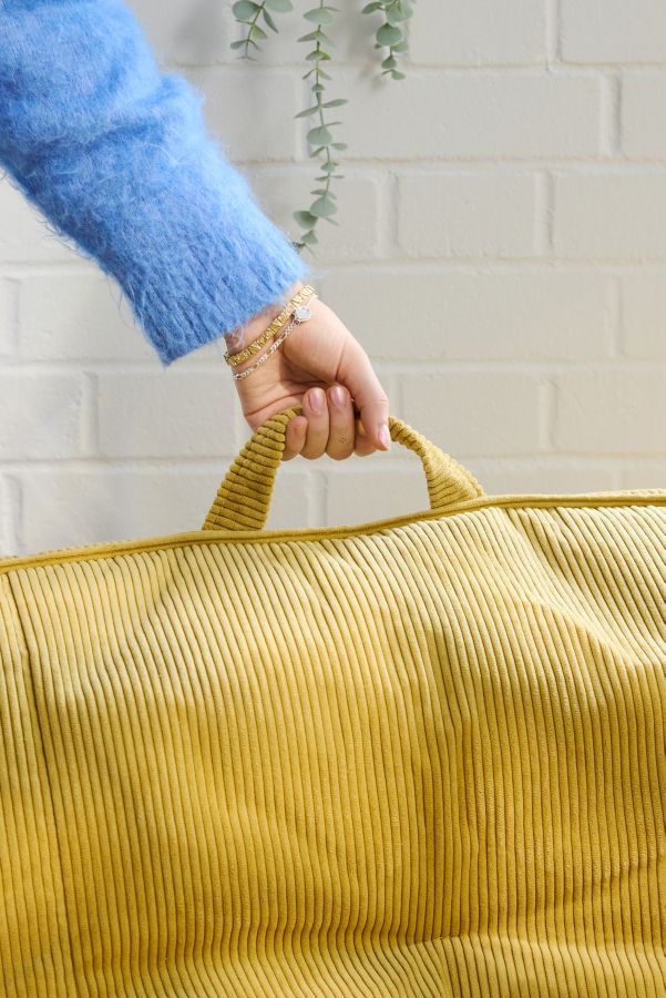 Slide View: 4: Mustard Cord Bean Bag