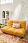 Thumbnail View 1: Greta Two-Seater Yellow Jumbo Corduroy Sofa Bed