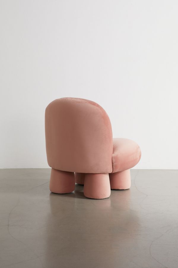 Slide View: 5: Pink Velvet Bubble Chair