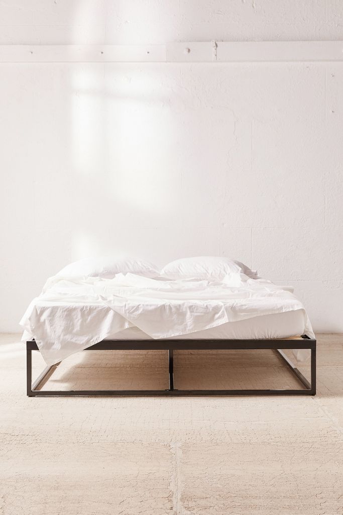 Minimal Platform Black Bed Frame Urban Outfitters UK
