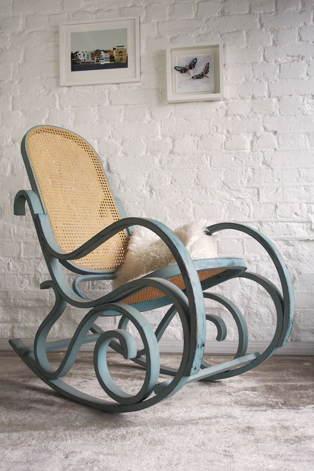 Urban Renewal Remade Vintage Home Distressed Plywood Rocking Chair