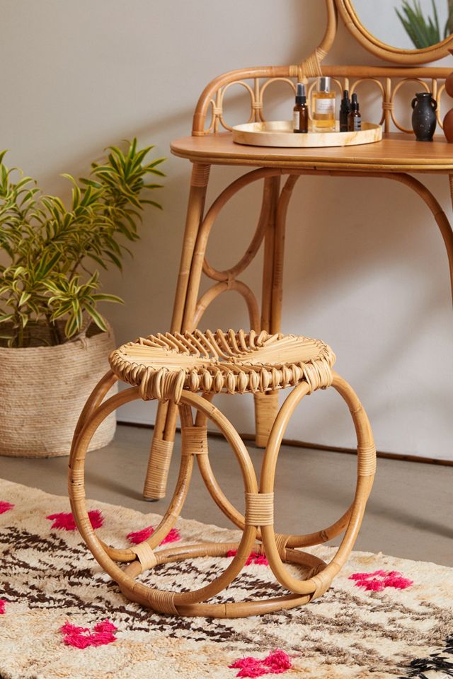 Caroline Rattan Stool Urban Outfitters UK