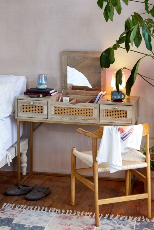 Slide View: 2: Lily Rattan Dressing Table