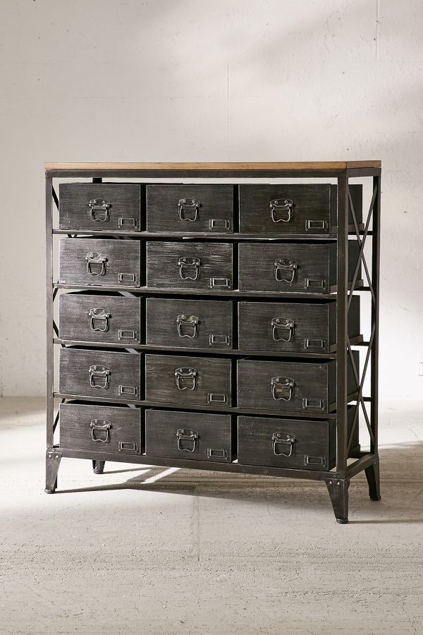 Black Industrial Storage Dresser Urban Outfitters UK