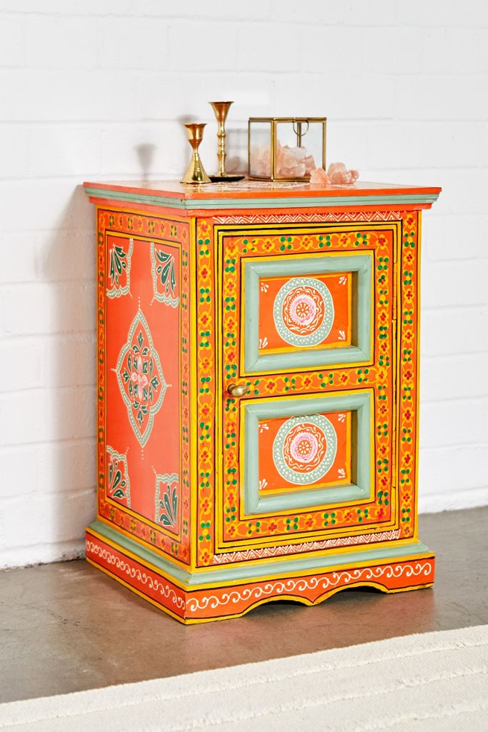 HandPainted Bedside Table Urban Outfitters UK