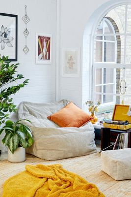 icon Morgan Corduroy Lounge Chair Bean Bag
