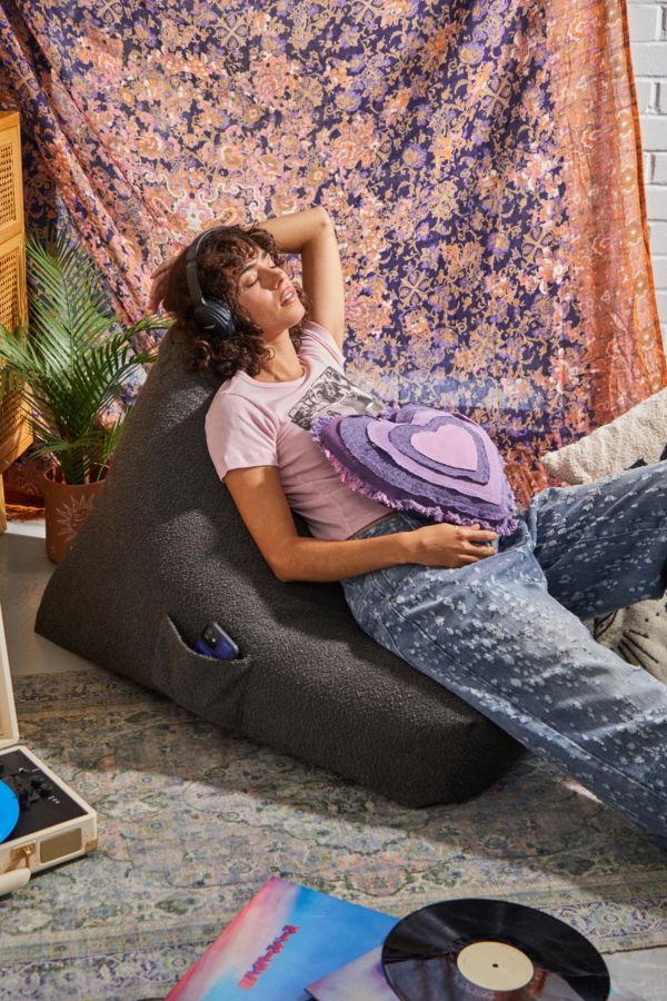 Slide View: 2: Roma Grey Boucle Bean Bag 