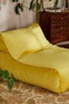 Thumbnail View 3: Macy Yellow Two-Seater Velvet Bean Bag