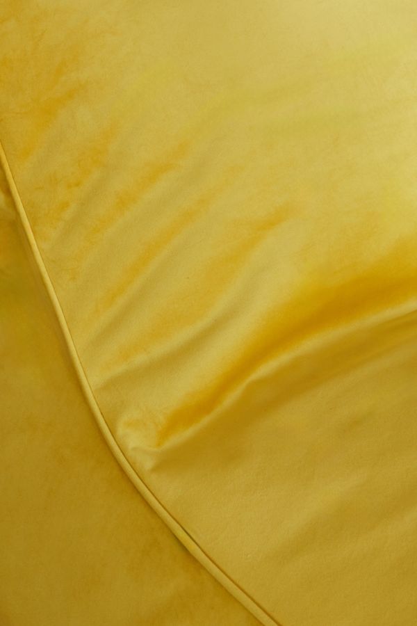 Slide View: 4: Macy Yellow Two-Seater Velvet Bean Bag