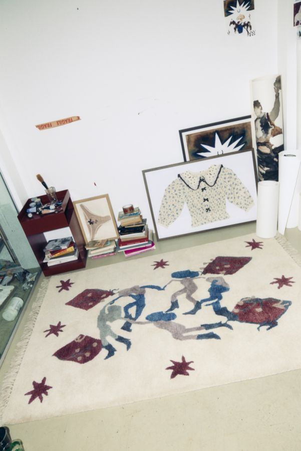 Slide View: 1: Urban Outfitters x TuftLuck Dancing Diamonds 4x6 Rug