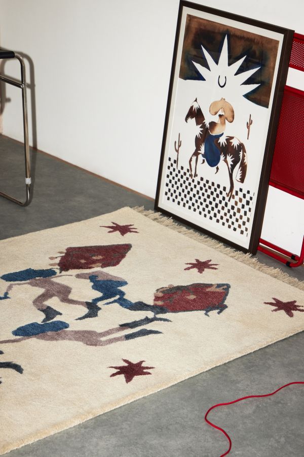 Slide View: 3: Urban Outfitters x TuftLuck Dancing Diamonds 4x6 Rug