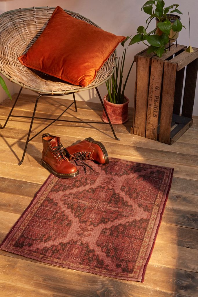Woven Red Patten 2x3 Rug | Urban Outfitters UK