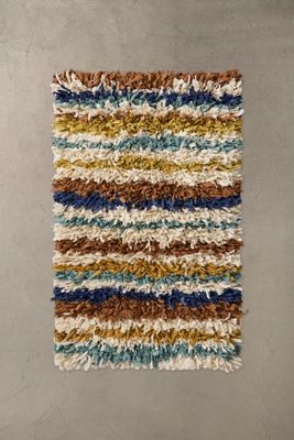 Maya Green Stripe 3x5 Rug