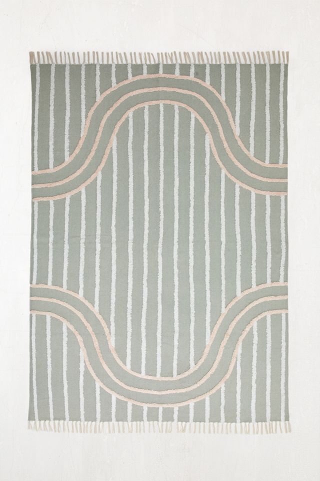 Elora Blue Tufted 5x7 Rug Urban Outfitters UK