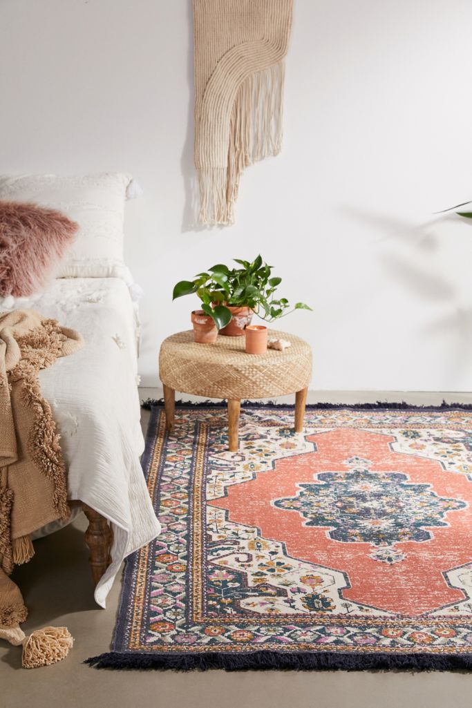 Sofia Red Printed 5x7 Rug | Urban Outfitters UK