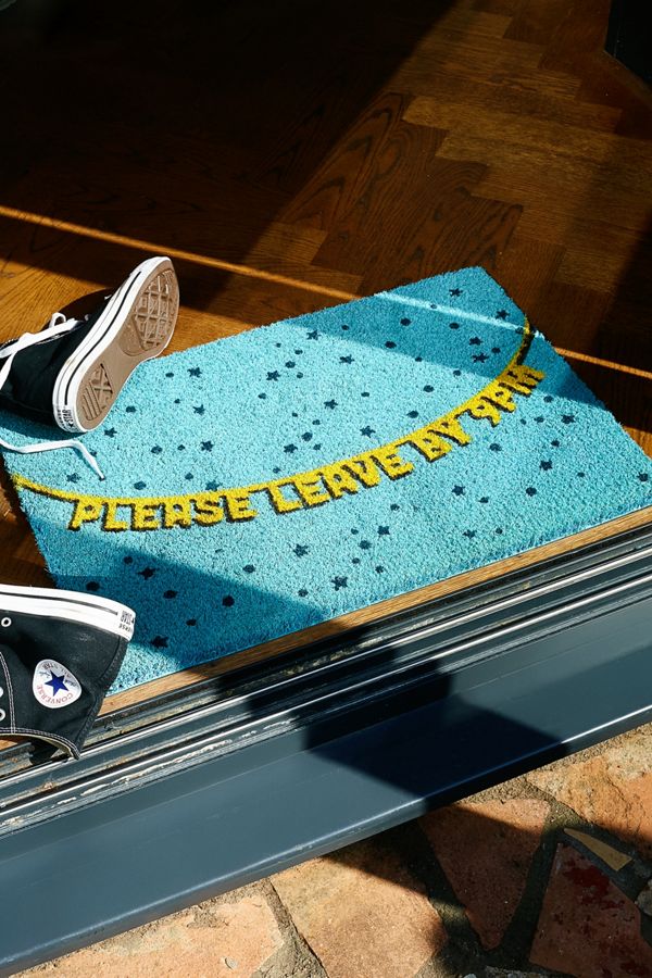 Please Leave By 9pm Doormat Urban Outfitters Uk
