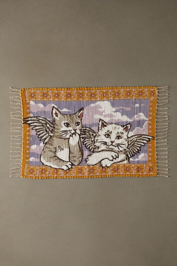 Slide View: 2: Cherub Kitty Rag Rug