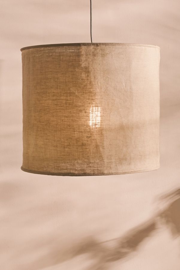 Large Linen Shade Pendant Urban Outfitters UK