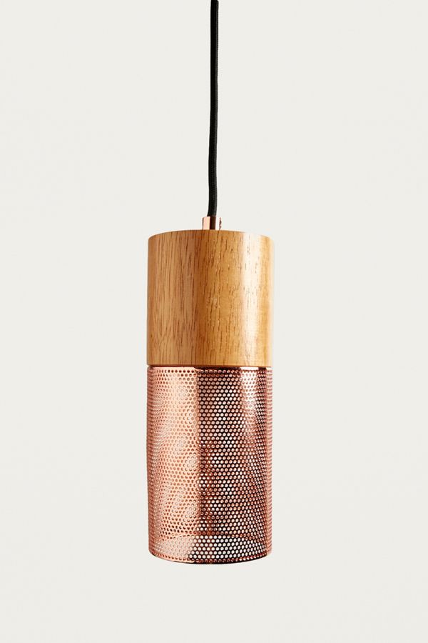 Wood + Mesh Pendant Light Urban Outfitters UK