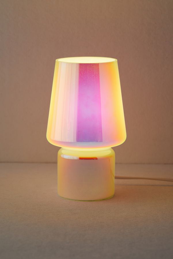 Slide View: 3: Iridescent Little Glass Lamp  