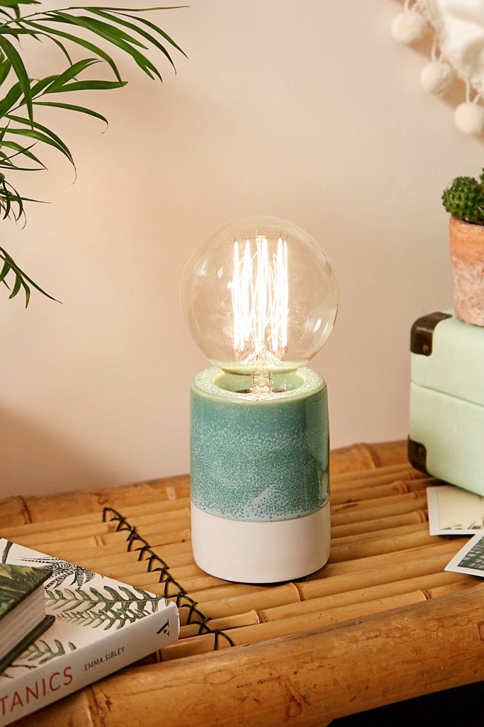 Green Drip Ceramic Lamp Urban Outfitters UK