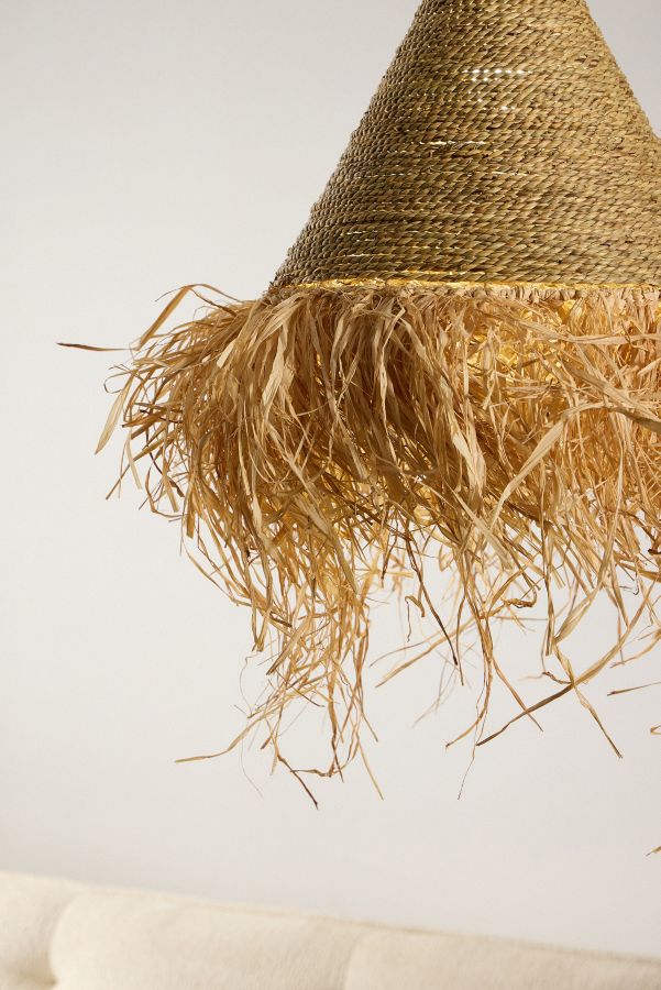 Vista de diapositivas: 5: Large Raffia Lampshade