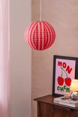 Pink Stripes Paper Lamp Shade