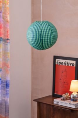 Blue Stripes Paper Lamp Shade