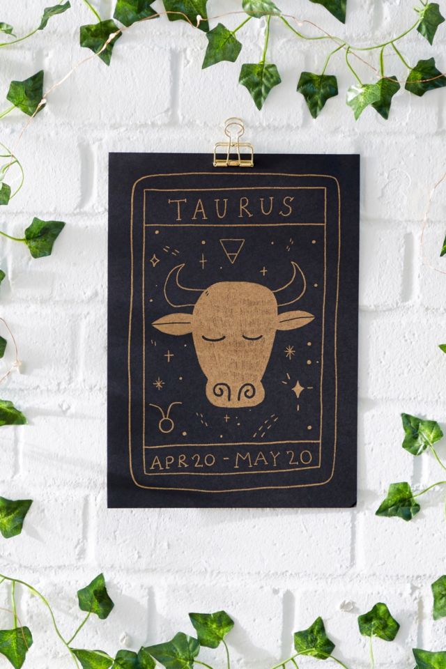 Taurus Tarot Print Poster Urban Outfitters UK