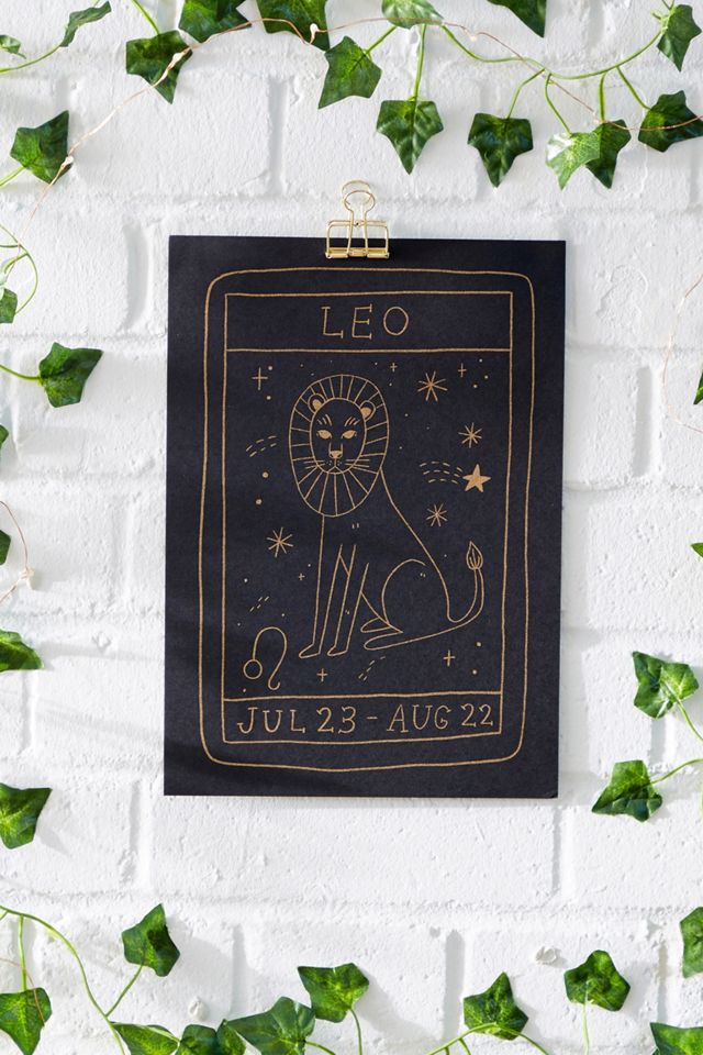 Leo Tarot Print Poster Urban Outfitters UK