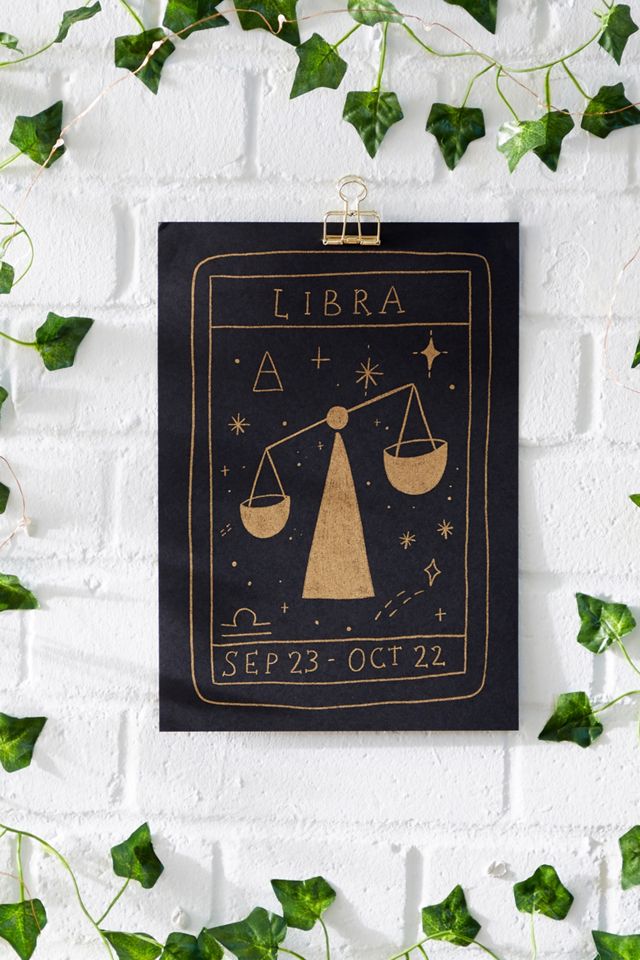 Libra Tarot Print Poster Urban Outfitters UK