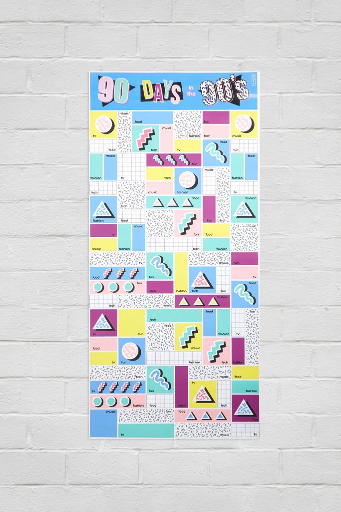 90 Days in the ‘90s Wall Art Print Urban Outfitters UK