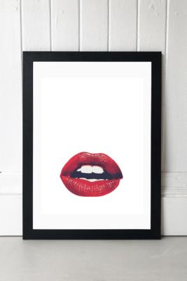 Honeymoon Hotel Lips Wall Art Print | Urban Outfitters UK