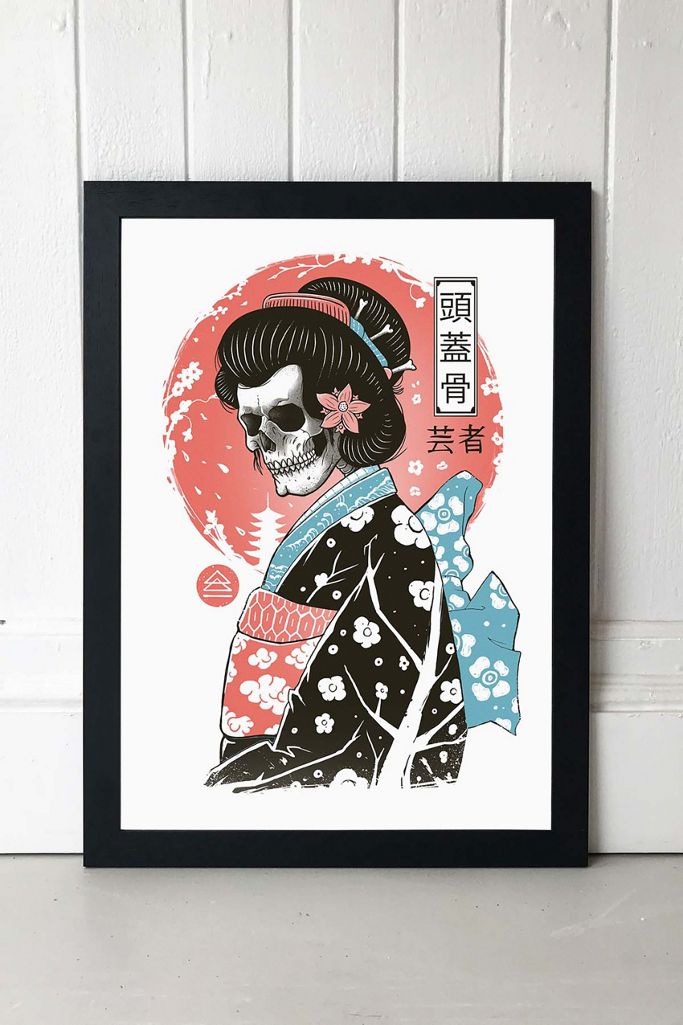 Vincent Trinidad Yokai Geisha Wall Art Print Urban Outfitters Uk