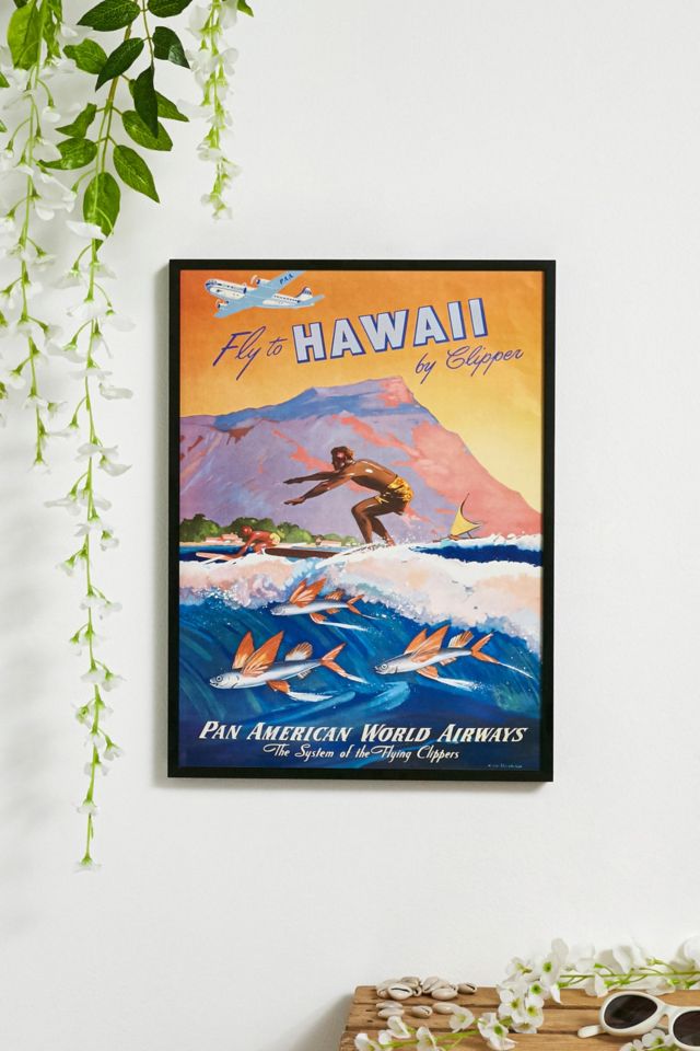 Hawaiian Holiday Retro Wall Art Print Urban Outfitters UK