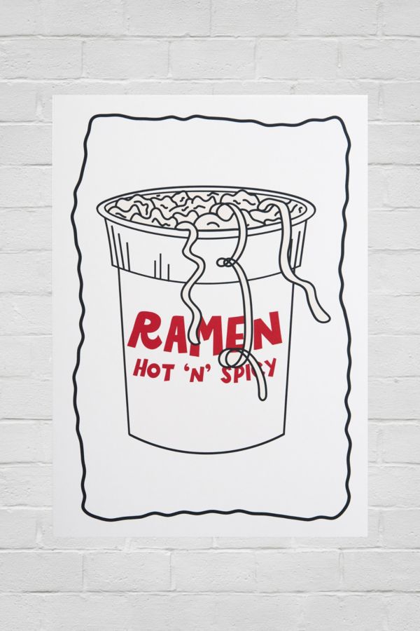 Vista de diapositivas: 1: Impresión de Arte de Pared 30x40 Ramen Picante de Jirafa Rosa